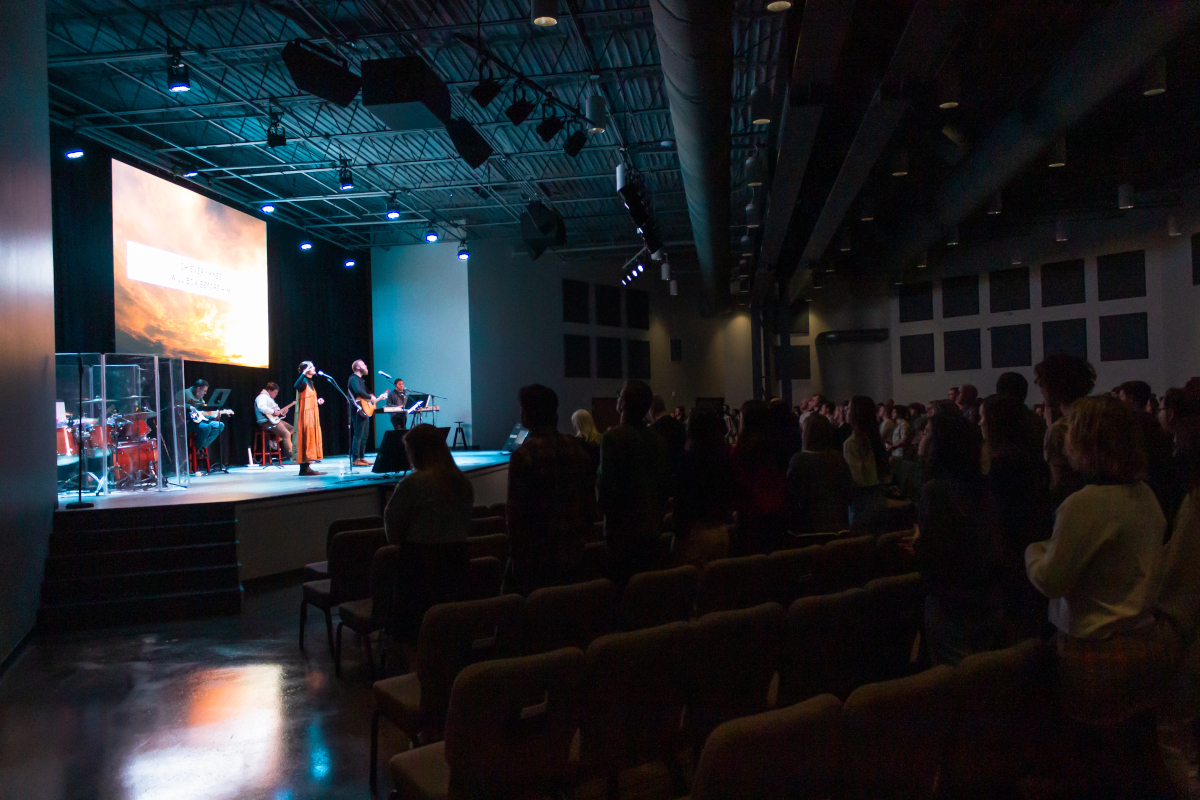 This is a picture of a worship service at Fellowship.